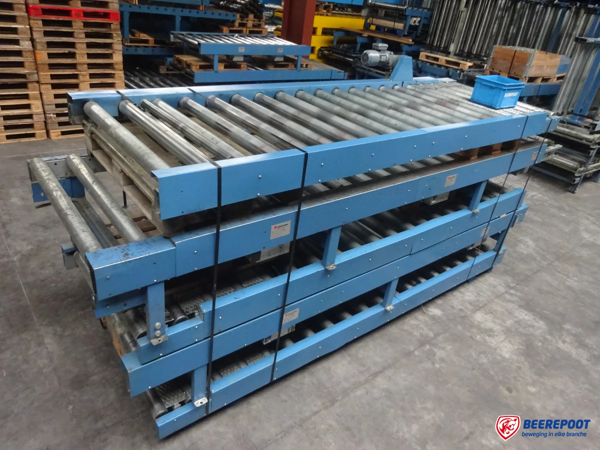 Aangedreven palletrollenbanen